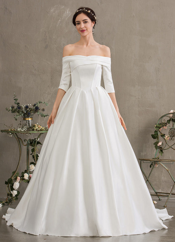 Robe Nuptiale Satinée Épurée Élégante - gallery 1