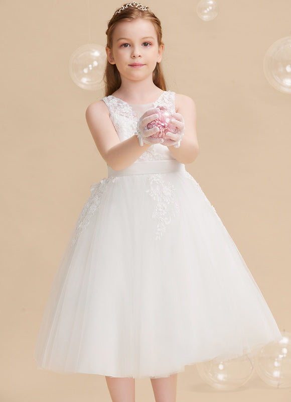 Robe Enfant Élégante À Nœud Satin - gallery 1