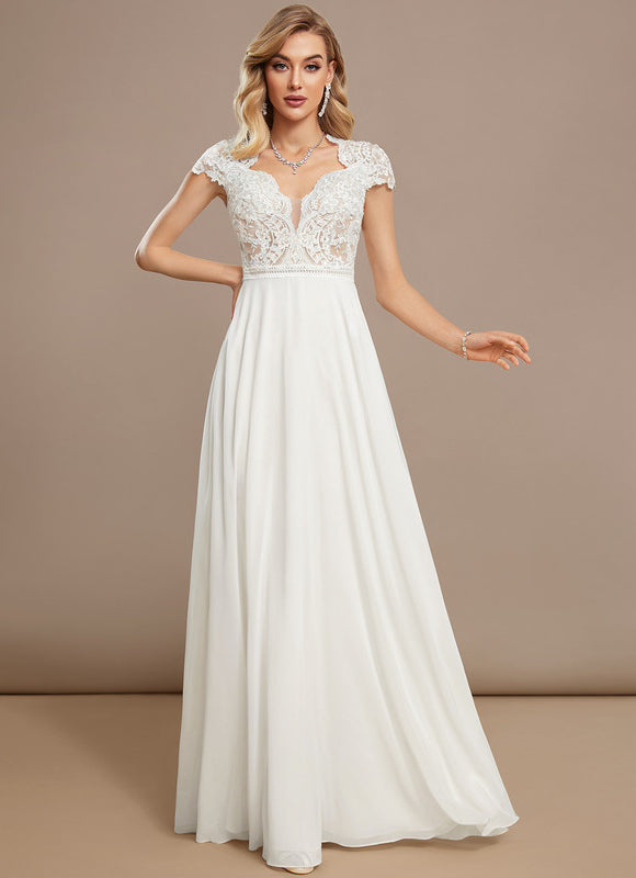 Robe Nuptiale Col V Délicate