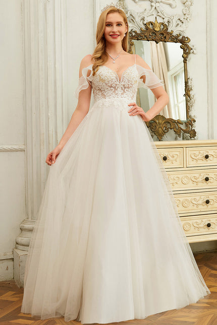 Robe Nuptiale Délicate À Manches Flottantes - gallery 2