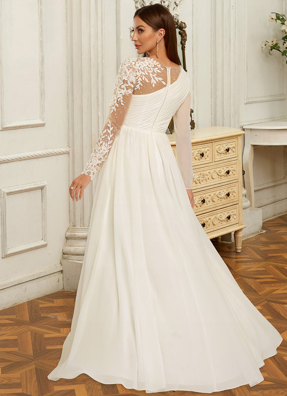 Robe Nuptiale Asymétrique Chic Élégante - gallery 3