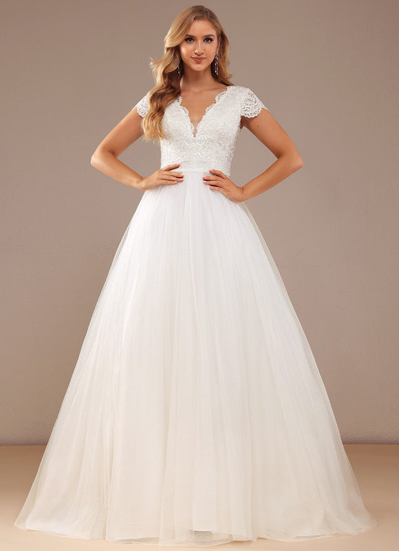 Robe Nuptiale Éthérée À Traîne - gallery 2