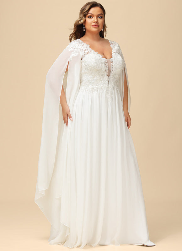 Robe De Mariée Fluide Avec Cape - gallery 6