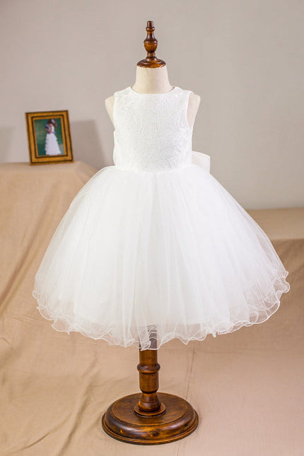 Robe Enfant Mariage Élégante Avec Nœud - gallery 1