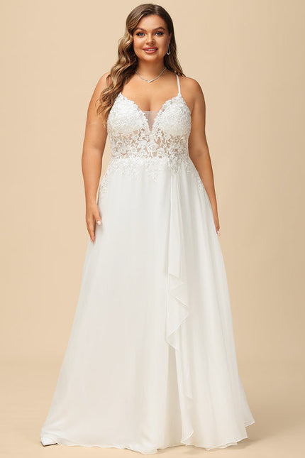 Robe Nuptiale Fluide À Bretelles - gallery 9