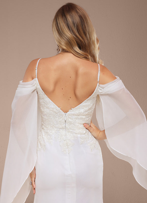 Robe De Mariée Élégante À Traîne - gallery 4