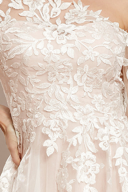 Robe Nuptiale Asymétrique En Tulle - gallery 7