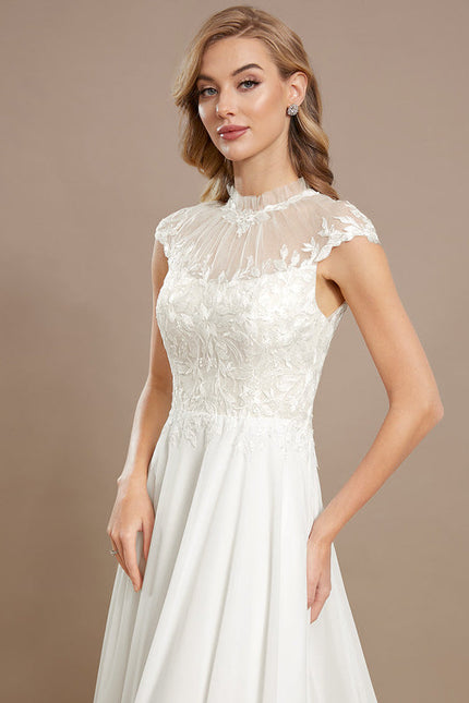 Robe Nuptiale Col Montant Romantique - gallery 3
