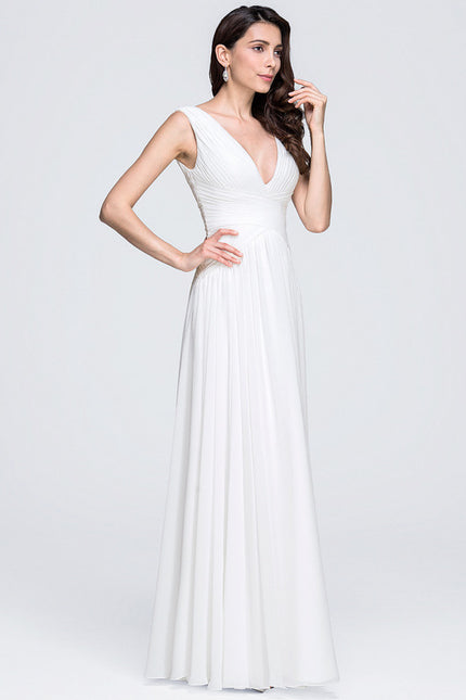 Robe Nuptiale Fluide Col V Élégant - gallery 1