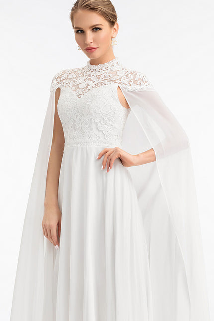 Robe Nuptiale Élégante Avec Cape