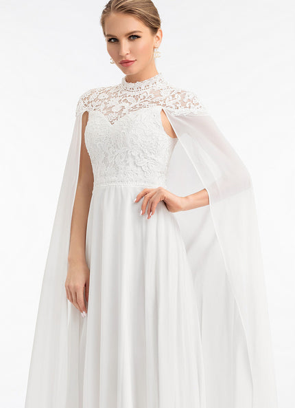 Robe Nuptiale Élégante Avec Cape