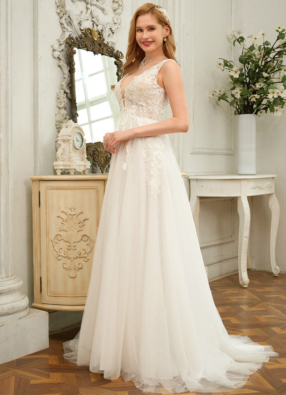 Robe Nuptiale Romantique À Fleurs - gallery 1
