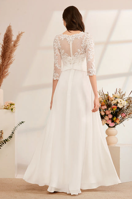 Robe De Mariée Fluide À Volants - gallery 1