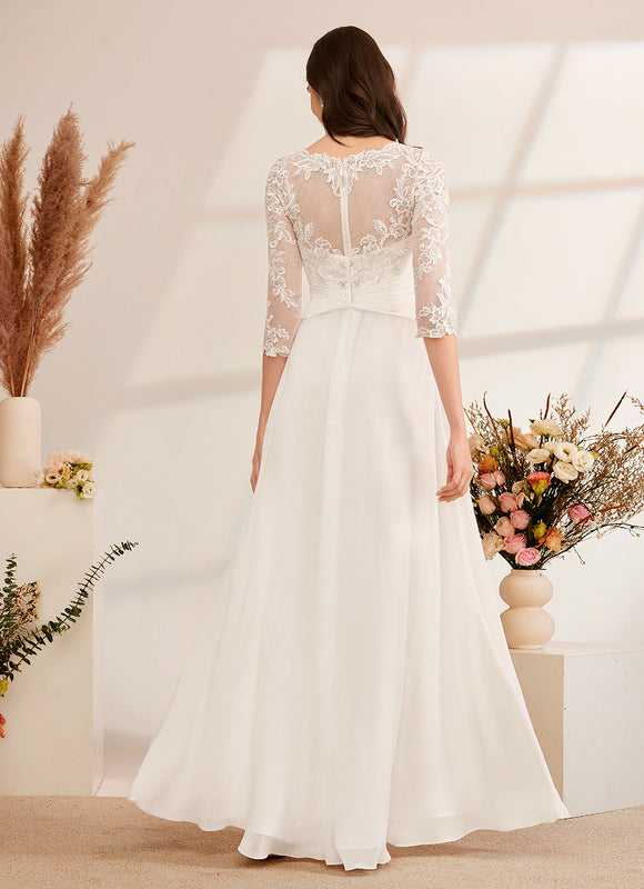 Robe De Mariée Fluide À Volants - gallery 1