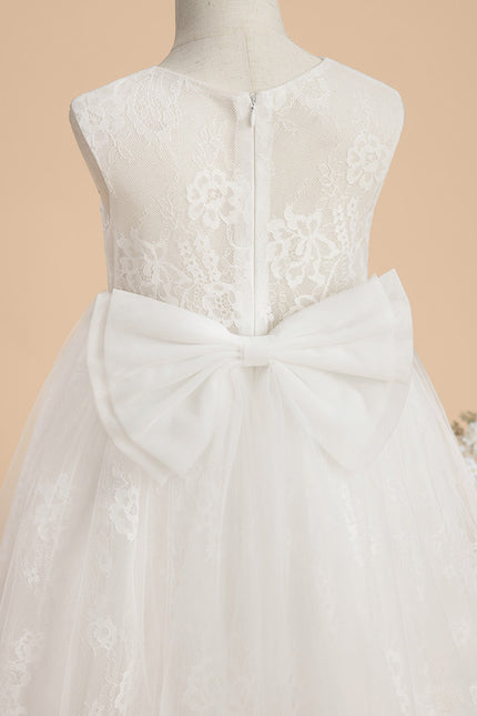 Robe Enfant Élégante En Tulle Fleuri - gallery 5