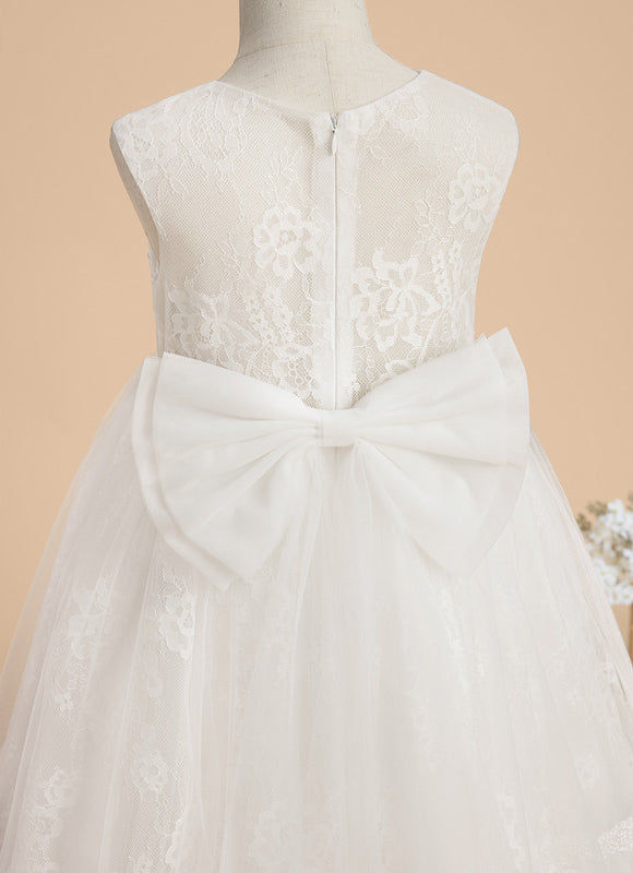 Robe Enfant Élégante En Tulle Fleuri - gallery 5