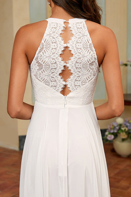 Robe Nuptiale Col Halter Fluide - gallery 4