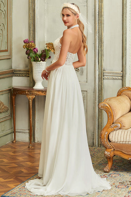 Robe Nuptiale Fluide À Dos Nu - gallery 5