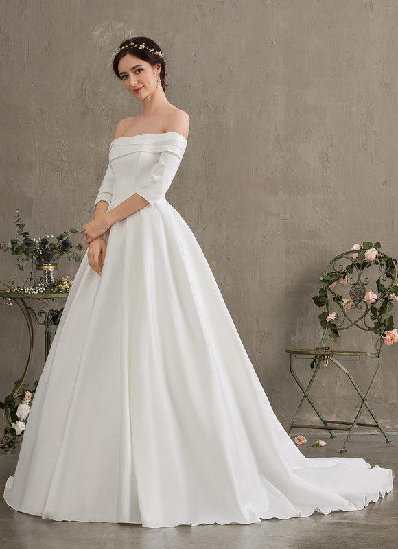 Robe Nuptiale Satinée Épurée Élégante - gallery 2