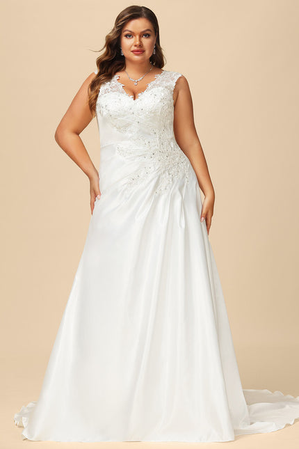 Robe Nuptiale Satinée Élégante Unique - gallery 9