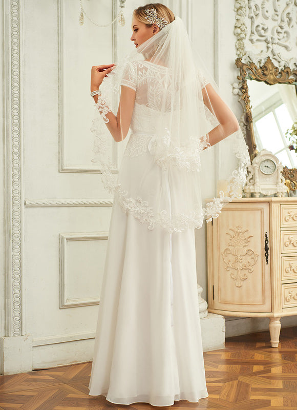 Robe Nuptiale Fluide Avec Cape - gallery 4