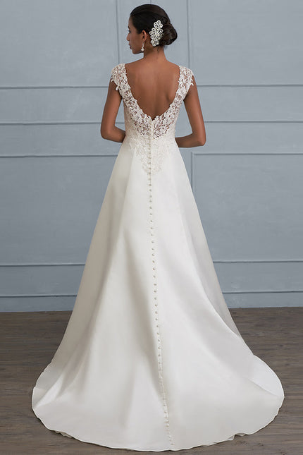 Robe Nuptiale Satinée Élégante Unique - gallery 3