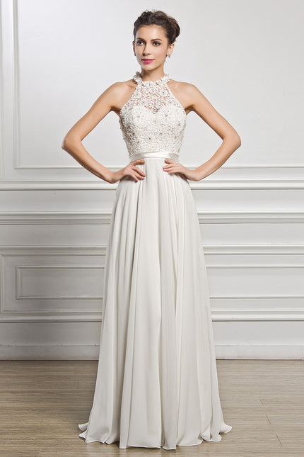 Robe Nuptiale Col Montant Chic - gallery 1