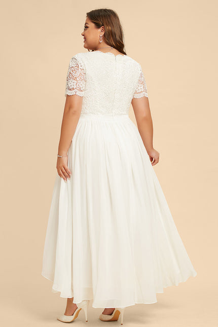 Robe Nuptiale Fluide À Dentelle - gallery 8