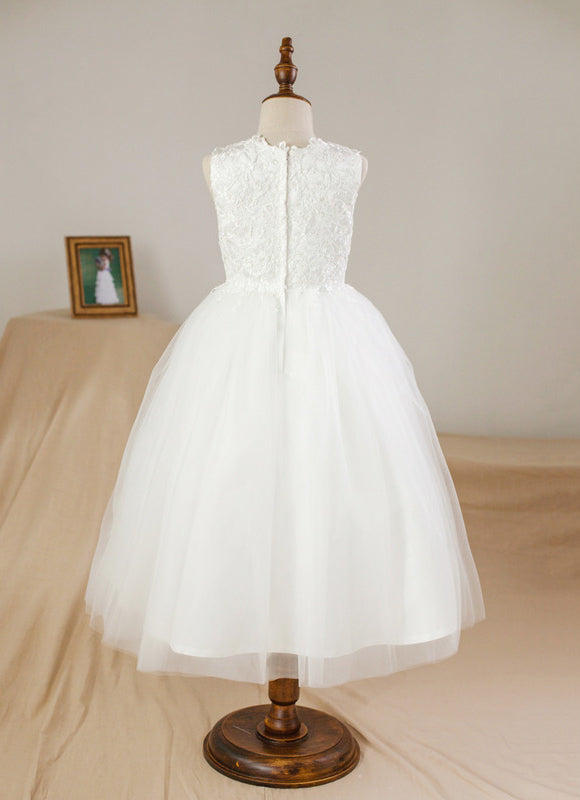 Robe Enfant Nuptiale En Tulle. - gallery 5