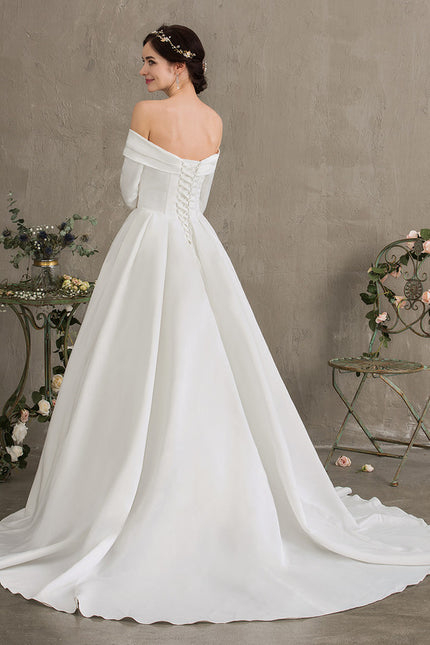 Robe Nuptiale Satinée Épurée Élégante - gallery 4