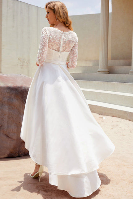 Robe Nuptiale Satinée À Volants. - gallery 6