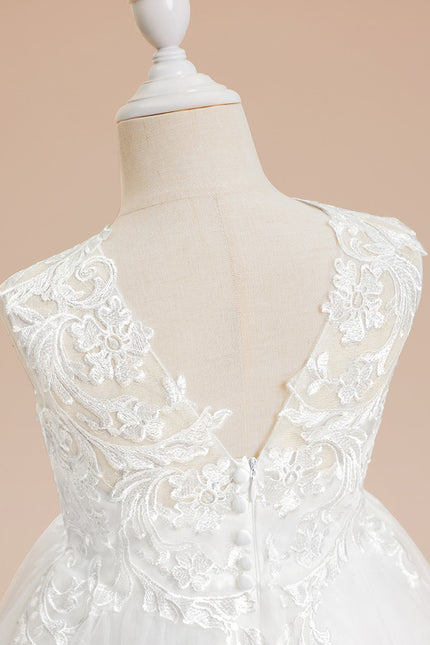 Robe Enfant Nuptiale En Tulle Délicat - gallery 2