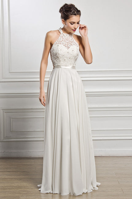 Robe Nuptiale Col Montant Chic - gallery 2