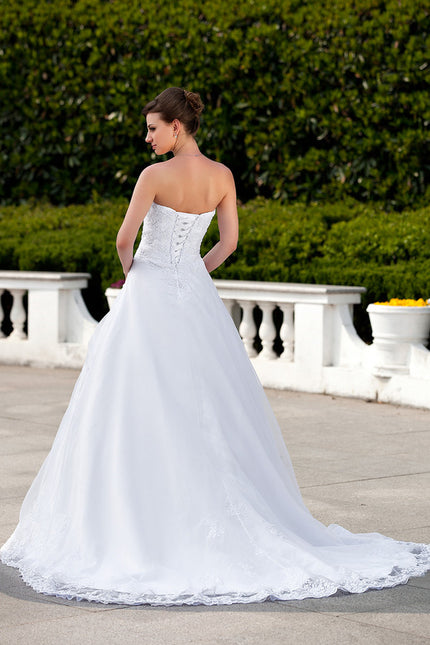 Robe Nuptiale Élégante En Satin. - gallery 7