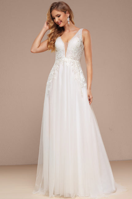 Robe Nuptiale Vaporeuse À Paillettes - gallery 3