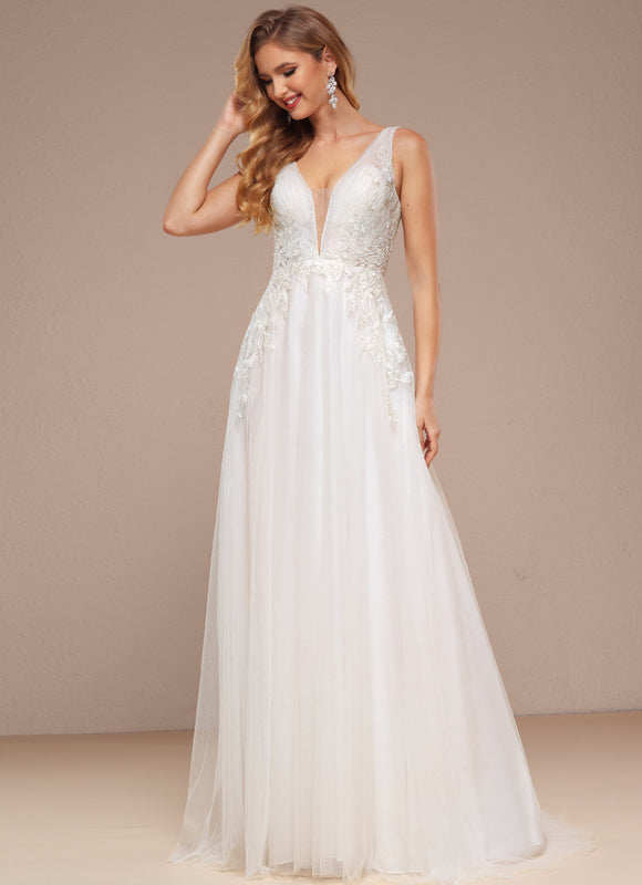 Robe Nuptiale Vaporeuse À Paillettes - gallery 3