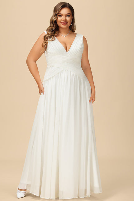 Robe Nuptiale Fluide Col V Élégant - gallery 8