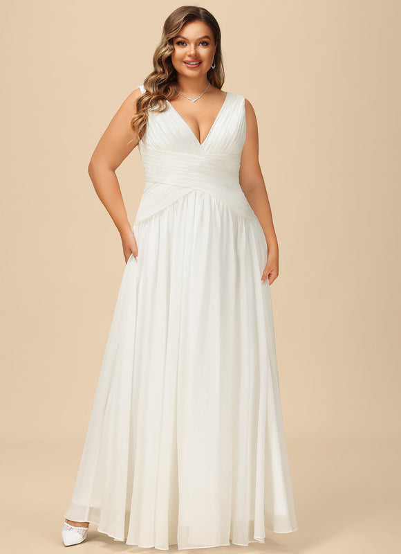 Robe Nuptiale Fluide Col V Élégant - gallery 8