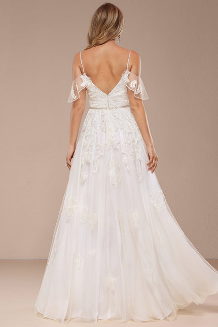 Robe Nuptiale Romantique À Manches Légères - gallery 5