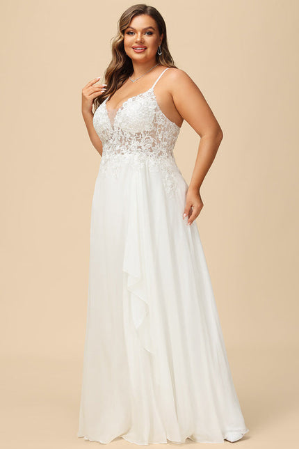 Robe Nuptiale Fluide À Bretelles - gallery 7