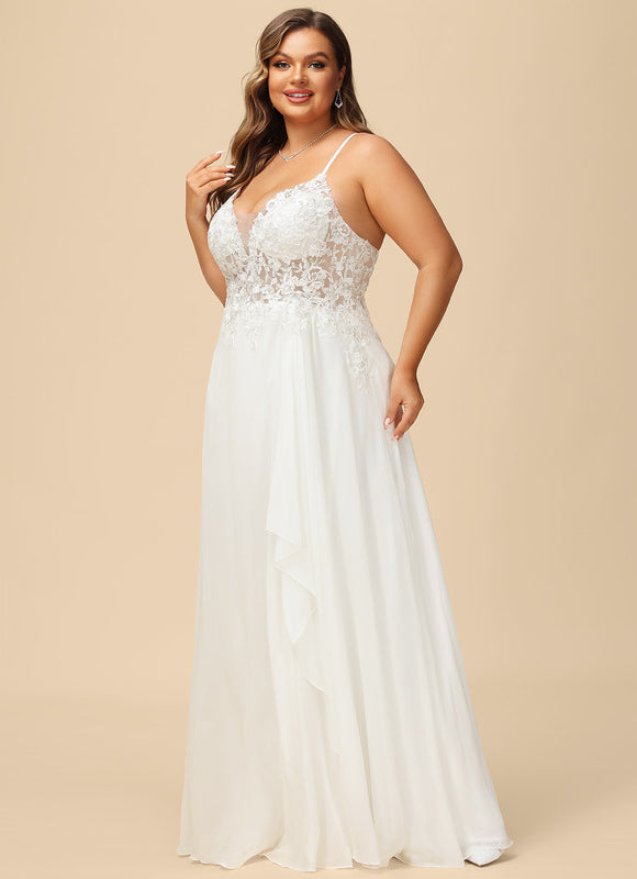 Robe Nuptiale Fluide À Bretelles - gallery 7