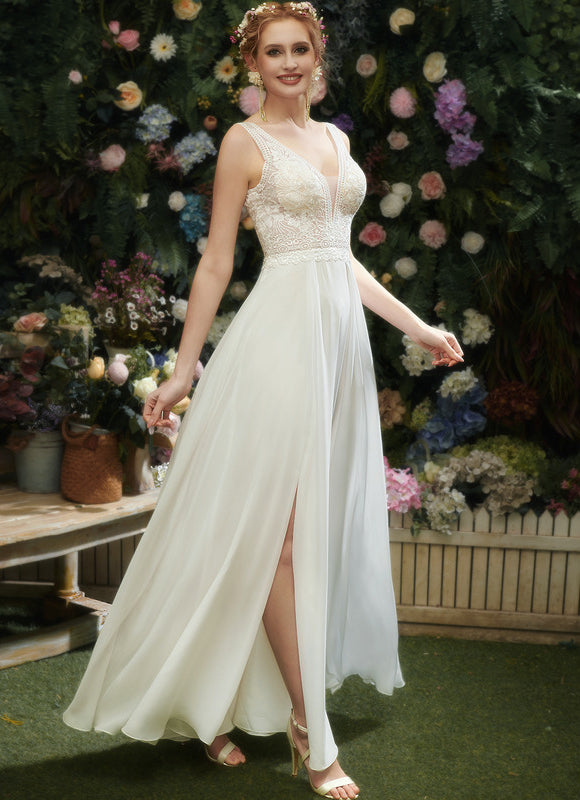 Robe De Mariée Fluide À Manches. - gallery 7