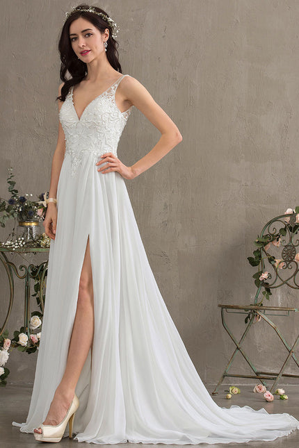 Robe Nuptiale Délicate À Dos Nu - gallery 7