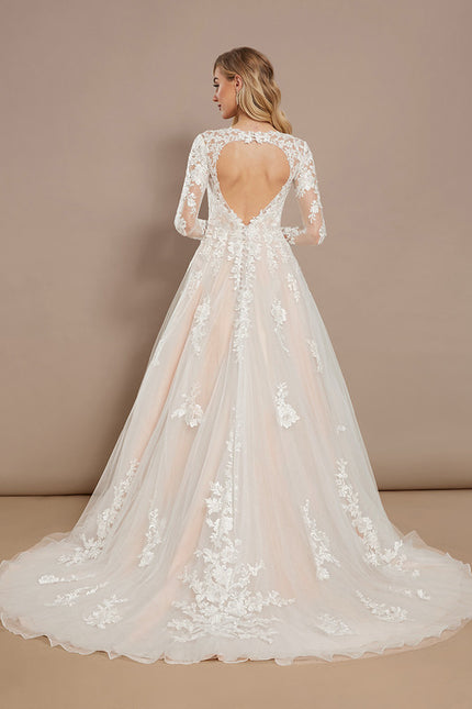Robe Nuptiale Romantique À Manches Longues - gallery 6