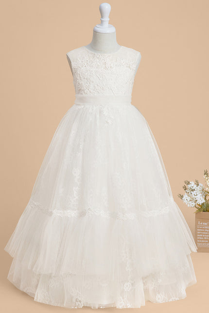 Robe Enfant Élégante En Tulle Fleuri