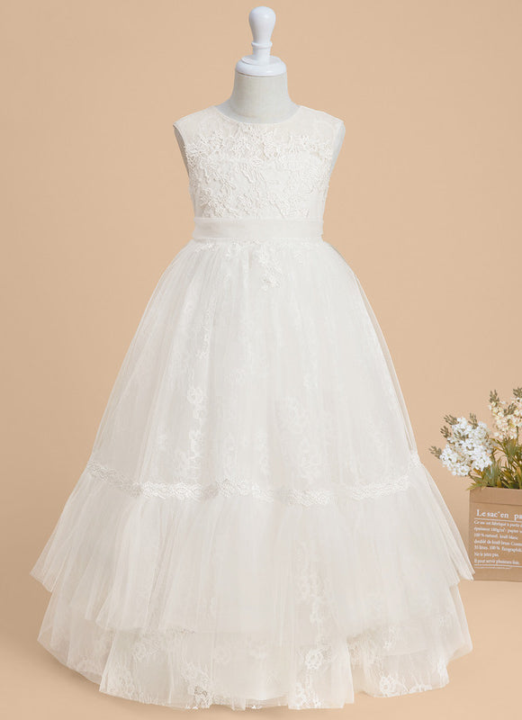 Robe Enfant Élégante En Tulle Fleuri