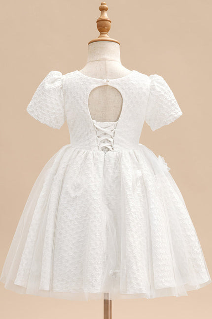 Robe Enfant Satinée À Fleurs Délicates - gallery 4