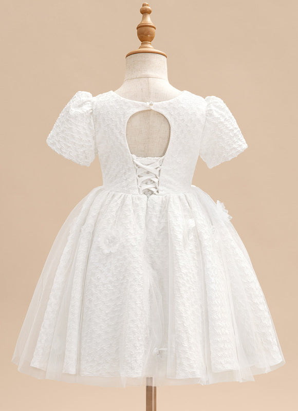 Robe Enfant Satinée À Fleurs Délicates - gallery 4