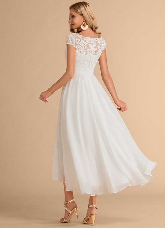 Robe Nuptiale Fluide À Dentelle. - gallery 3
