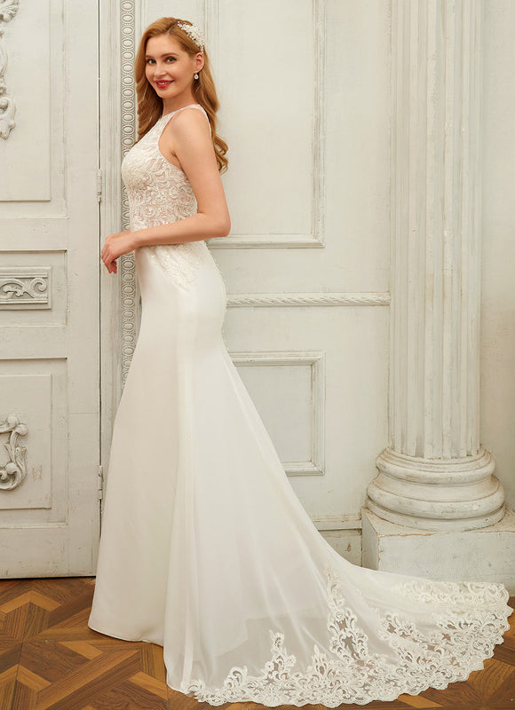 Robe De Mariée Élégante En Dentelle